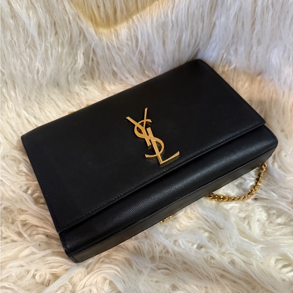 Yves Saint Laurent Black Leather Clutch - Picture 6 of 8